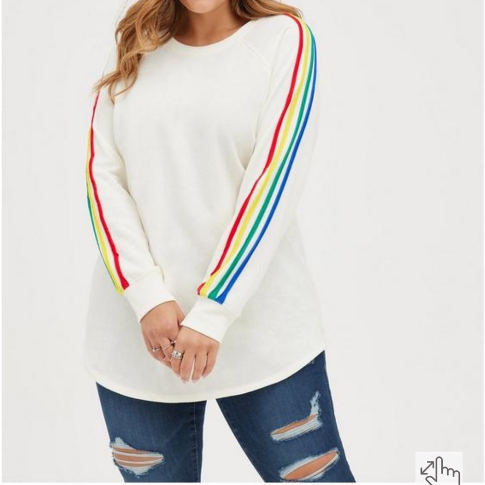 Torrid Rainbow Striped Tunic NWT Size 00